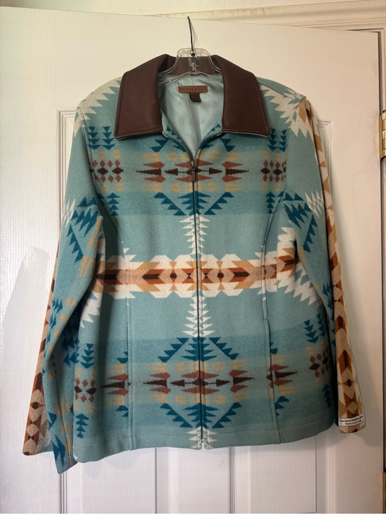 Pendleton Jackets & Blazers - Pendleton Light Blue Jacket with Brown Leather Label